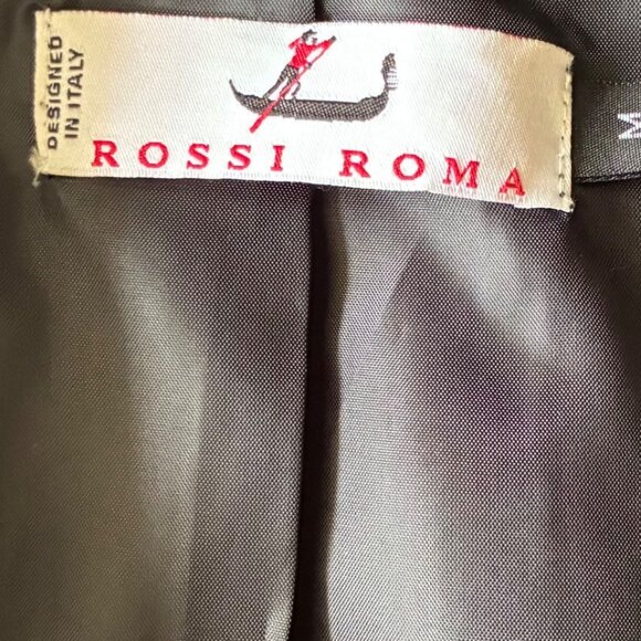 Unique Black Ruffle Trim Satin Top with Rosette Buttons – Med - Evening, Goth - Picture 9 of 13